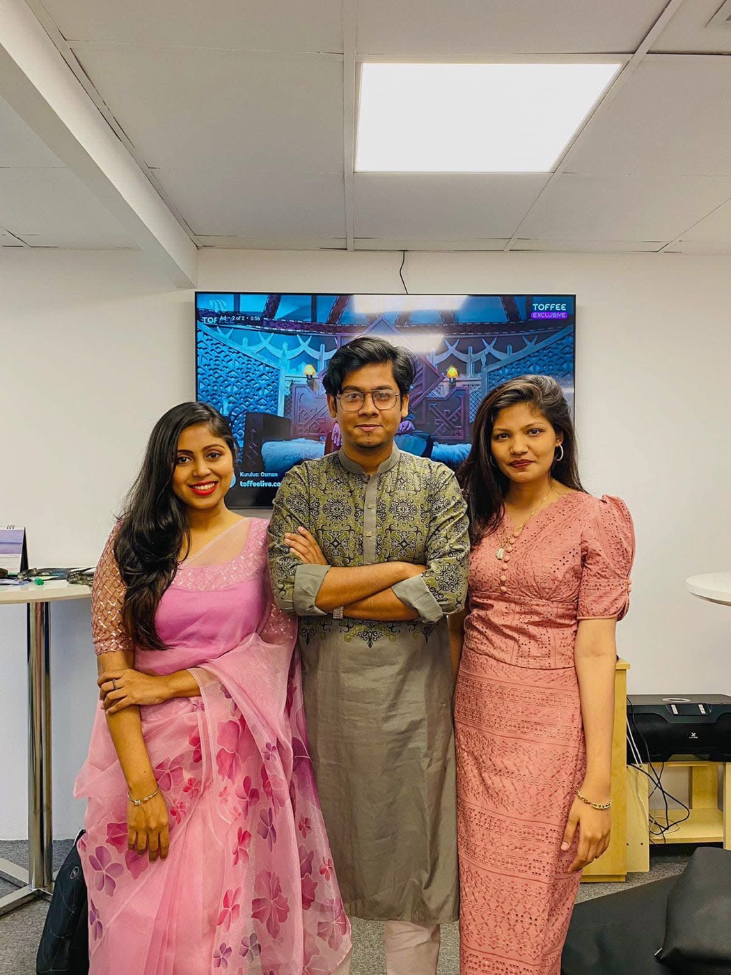 Group photo after an office event